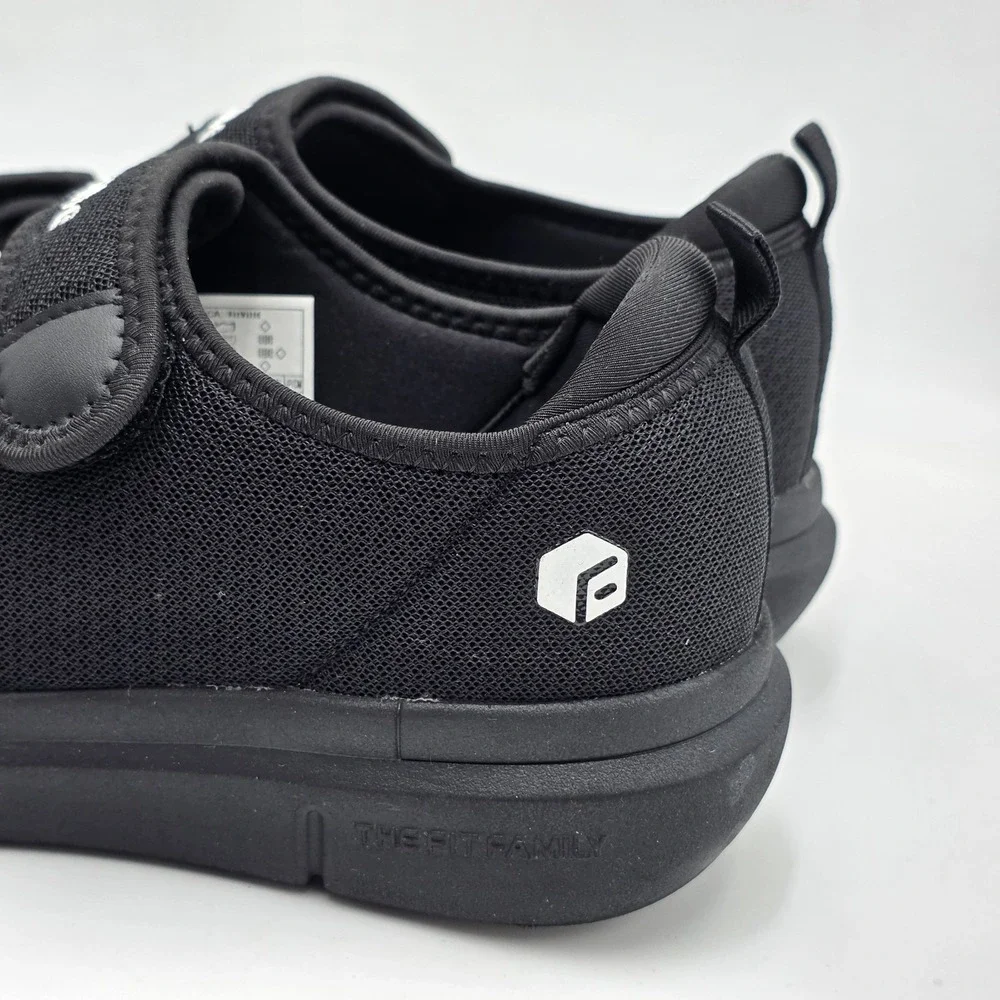 FitVille Women's Diabetic Sandals Casual Comfort Adjustable Shoes Black Size 10W